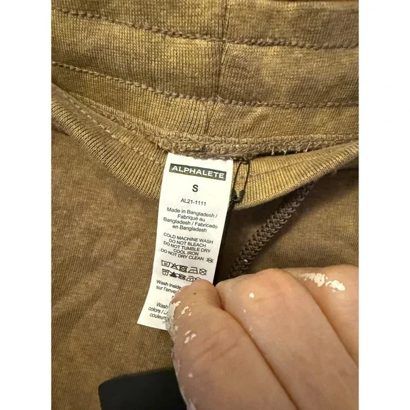 Alphalete Acid Wash Joggers‎ Sweatpants Elastic Waist Drawstring Women S - Picture 4 of 5